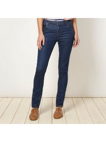 Designer Blue Triangle Embroidered Jeans - style: skinny leg; length: standard; pattern: plain; pocket detail: traditional 5 pocket; waist: mid/regular rise; predominant colour: navy; occasions: casual; fibres: cotton - stretch; jeans detail: dark wash; texture group: denim; pattern type: fabric; pattern size: light/subtle; embellishment: embroidered
