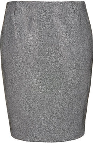 Printed Leather Pencil Skirt Boutique - style: pencil; fit: tailored/fitted; waist: mid/regular rise; predominant colour: silver; occasions: casual, evening, work; length: just above the knee; fibres: leather - 100%; texture group: leather; trends: metallics; pattern type: fabric; pattern size: small & busy; pattern: patterned/print