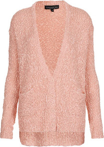 Tall Pearl Stitch Cardigan - neckline: low v-neck; pattern: plain; length: below the bottom; predominant colour: blush; occasions: casual, work; style: standard; fibres: polyester/polyamide - mix; fit: standard fit; sleeve length: long sleeve; sleeve style: standard; texture group: knits/crochet; pattern type: knitted - other