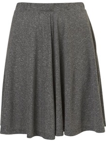 Tall Speckled Skater Skirt - pattern: plain; fit: body skimming; waist detail: elasticated waist; waist: mid/regular rise; predominant colour: charcoal; occasions: casual, work; length: just above the knee; style: a-line; fibres: polyester/polyamide - mix; pattern type: fabric; texture group: jersey - stretchy/drapey