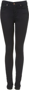 Tall Moto Leigh Jeans - style: skinny leg; length: standard; pattern: plain; pocket detail: traditional 5 pocket; waist: mid/regular rise; predominant colour: indigo; occasions: casual; fibres: cotton - stretch; jeans detail: dark wash; texture group: denim; pattern type: fabric; pattern size: standard