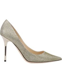 Lame Glitter Abel 100 Court - predominant colour: silver; occasions: evening, occasion; material: leather; heel height: high; embellishment: glitter; heel: stiletto; toe: pointed toe; style: courts; trends: metallics; finish: metallic; pattern: plain