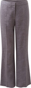 Victoire Linen Trousers, Light Steel - length: standard; pattern: plain; waist: mid/regular rise; predominant colour: mid grey; occasions: casual, work, holiday; fibres: linen - 100%; texture group: linen; fit: wide leg; pattern type: fabric; style: standard