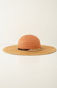 Red Cedar Floppy Hat - predominant colour: camel; occasions: casual, holiday; style: wide brimmed; size: large; material: macrame/raffia/straw; pattern: plain; embellishment: chain/metal