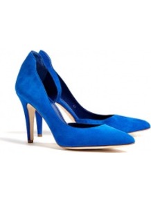 Blue Atenera Suede Court Shoes - predominant colour: royal blue; occasions: work, occasion; material: suede; heel height: high; heel: stiletto; toe: pointed toe; style: courts; finish: plain; pattern: plain