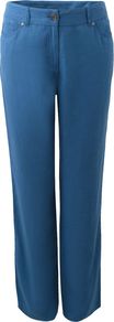 Women's Jean Linen Trouser, Blue - length: standard; pattern: plain; waist: mid/regular rise; predominant colour: denim; occasions: casual; fibres: linen - 100%; fit: straight leg; pattern type: fabric; pattern size: standard; texture group: woven light midweight; style: standard