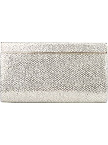 Glitter Fabric Cayla - predominant colour: silver; occasions: casual, evening, occasion; style: clutch; length: hand carry; size: small; material: fabric; embellishment: glitter; pattern: plain; trends: metallics; finish: metallic