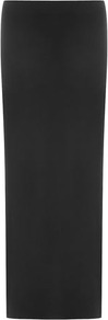 Black Maxi Skirt - pattern: plain; fit: body skimming; waist detail: elasticated waist; hip detail: fitted at hip; waist: mid/regular rise; predominant colour: black; occasions: casual, holiday; length: floor length; style: maxi skirt; fibres: viscose/rayon - stretch; texture group: jersey - clingy; pattern type: fabric
