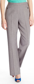 Charcoal Pocket Detail Classic Trouser - length: standard; pattern: plain; waist: mid/regular rise; predominant colour: light grey; occasions: casual, evening, work; fibres: polyester/polyamide - 100%; fit: straight leg; pattern type: fabric; texture group: woven light midweight; style: standard