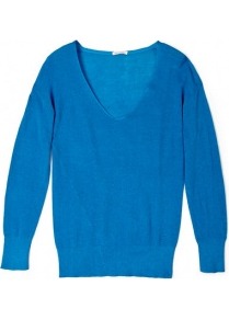 Nevada V Neck Jumper - neckline: low v-neck; pattern: plain; style: standard; predominant colour: royal blue; occasions: casual, work; length: standard; fibres: cotton - 100%; fit: standard fit; sleeve length: long sleeve; sleeve style: standard; texture group: knits/crochet; pattern type: knitted - fine stitch; pattern size: standard