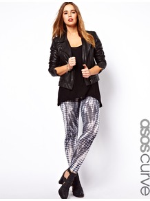 Curve Legging In Tie Dye Print - length: standard; style: leggings; waist detail: elasticated waist; waist: mid/regular rise; predominant colour: charcoal; occasions: casual; fibres: polyester/polyamide - stretch; texture group: jersey - clingy; fit: skinny/tight leg; pattern type: fabric; pattern size: small & busy; pattern: patterned/print