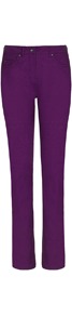 Richmond Straight Cut Jeans - style: straight leg; length: standard; pattern: plain; pocket detail: traditional 5 pocket; waist: mid/regular rise; predominant colour: purple; occasions: casual; fibres: cotton - stretch; texture group: denim; pattern type: fabric