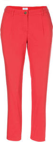 Cotton Trousers - pattern: plain; waist: mid/regular rise; predominant colour: coral; occasions: casual, evening, work, holiday; length: ankle length; fibres: cotton - stretch; texture group: cotton feel fabrics; fit: slim leg; pattern type: fabric; pattern size: standard; style: standard