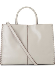 Thelma Bag - predominant colour: stone; occasions: casual, work; style: tote; length: handle; size: standard; material: leather; pattern: plain; finish: plain