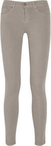 The Skinny Mid Rise Jeans - style: skinny leg; length: standard; pattern: plain; pocket detail: traditional 5 pocket; waist: mid/regular rise; predominant colour: light grey; occasions: casual; fibres: cotton - mix; texture group: denim; pattern type: fabric