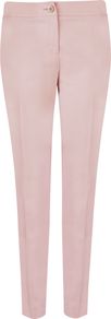 Women's Jaynet Tuxedo Suit Trouser, Pink - pattern: plain; waist: mid/regular rise; predominant colour: blush; occasions: evening, work, occasion; length: ankle length; fibres: viscose/rayon - stretch; fit: slim leg; pattern type: fabric; pattern size: standard; texture group: other - light to midweight; style: standard