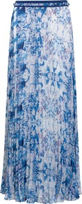 Madalene Skirt, Multi - length: ankle length; fit: loose/voluminous; waist: mid/regular rise; predominant colour: diva blue; secondary colour: pale blue; occasions: casual, evening, holiday; style: maxi skirt; fibres: polyester/polyamide - 100%; texture group: sheer fabrics/chiffon/organza etc.; pattern type: fabric; pattern size: big & busy; pattern: florals