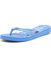 Dunlop Purple Gem Flip Flops - predominant colour: pale blue; occasions: casual, holiday; material: plastic/rubber; heel height: flat; heel: standard; toe: toe thongs; style: flip flops / toe post; finish: plain; pattern: patterned/print