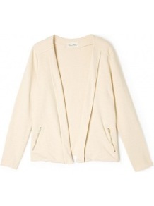 Shell Pattison Jacket - pattern: plain; style: single breasted blazer; collar: shawl/waterfall; predominant colour: nude; occasions: casual, work; length: standard; fit: straight cut (boxy); fibres: cotton - 100%; sleeve length: long sleeve; sleeve style: standard; texture group: cotton feel fabrics; collar break: low/open; pattern type: fabric