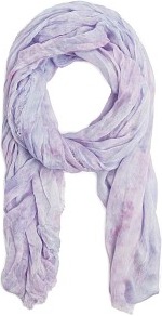 Tie Dye Effect Foulard - predominant colour: lilac; occasions: casual; type of pattern: standard; style: regular; size: standard; material: fabric; pattern: tie dye