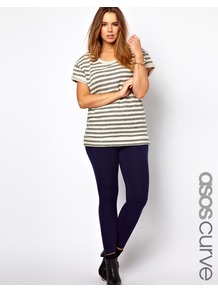 Curve Exclusive Legging In Navy - length: standard; pattern: plain; style: leggings; waist: mid/regular rise; predominant colour: navy; occasions: casual; fibres: viscose/rayon - stretch; texture group: jersey - clingy; fit: skinny/tight leg