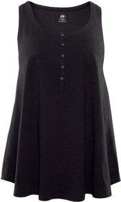 + Tunic - neckline: round neck; pattern: plain; sleeve style: sleeveless; length: below the bottom; style: tunic; predominant colour: black; occasions: casual; fibres: cotton - 100%; fit: loose; sleeve length: sleeveless; texture group: jersey - stretchy/drapey