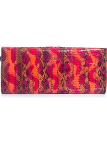 Miretta Clutch - occasions: evening, occasion; predominant colour: multicoloured; type of pattern: standard; style: clutch; length: hand carry; size: small; material: animal skin; pattern: animal print; finish: patent