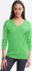 Draped V Neck Sweater - neckline: v-neck; pattern: plain; style: standard; predominant colour: mint green; occasions: casual, work; length: standard; fibres: silk - mix; fit: standard fit; sleeve length: long sleeve; sleeve style: standard; texture group: knits/crochet; pattern type: knitted - fine stitch; pattern size: standard
