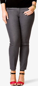 Fab Skinny Jeans (Short) - style: skinny leg; length: standard; pattern: plain; pocket detail: traditional 5 pocket; waist: mid/regular rise; predominant colour: charcoal; occasions: casual, evening, work; fibres: cotton - mix; jeans detail: dark wash; texture group: denim; pattern type: fabric; pattern size: standard