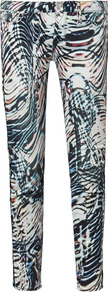 Aster Mid Rise Printed Skinny Jeans - style: skinny leg; length: standard; pocket detail: traditional 5 pocket; waist: mid/regular rise; secondary colour: black; occasions: casual, evening, work, holiday; fibres: cotton - stretch; predominant colour: multicoloured; texture group: denim; trends: modern geometrics; pattern type: fabric; pattern size: big & light; pattern: patterned/print