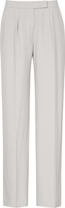 Bilbo Wide Leg Relaxed Trousers - length: standard; pattern: plain; waist: mid/regular rise; predominant colour: light grey; occasions: work; fibres: viscose/rayon - 100%; texture group: crepes; fit: straight leg; pattern type: fabric; style: standard