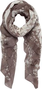 Blake Print Scarf, Multi Coloured - predominant colour: taupe; secondary colour: light grey; occasions: casual, work; type of pattern: light; style: regular; size: standard; material: fabric; pattern: patterned/print