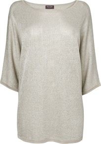 Serena Batwing Jumper, Stone - neckline: slash/boat neckline; sleeve style: dolman/batwing; pattern: plain; length: below the bottom; style: standard; predominant colour: stone; occasions: casual, evening, work; fibres: polyester/polyamide - mix; fit: loose; sleeve length: 3/4 length; texture group: knits/crochet; pattern type: knitted - fine stitch; pattern size: standard