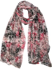 Freya Print Scarf - occasions: casual, work, holiday; predominant colour: multicoloured; type of pattern: heavy; style: regular; size: standard; material: fabric; pattern: patterned/print