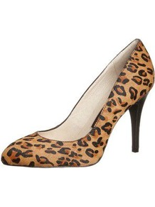 Shell Court Shoes, Leopard Print - predominant colour: camel; secondary colour: black; occasions: evening, work, occasion; material: leather; heel height: high; heel: stiletto; toe: pointed toe; style: courts; trends: statement prints; finish: plain; pattern: animal print