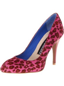 Shell Court Shoes, Red - predominant colour: hot pink; secondary colour: true red; occasions: evening, work, occasion, holiday; material: leather; heel height: high; heel: stiletto; toe: round toe; style: courts; trends: statement prints; finish: plain; pattern: animal print