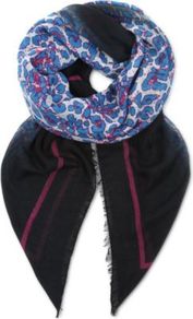 Animal Scarf - secondary colour: white; predominant colour: black; occasions: casual, evening, work; type of pattern: standard; style: square; size: standard; material: fabric; pattern: patterned/print