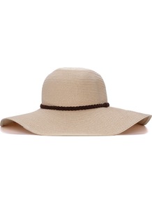 Floppy Natural Weave Hat - predominant colour: stone; occasions: casual, holiday; type of pattern: standard; style: wide brimmed; size: large; material: macrame/raffia/straw; pattern: plain