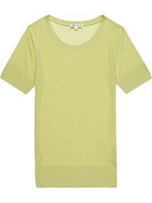 Louis Micro Modal T Shirt - neckline: round neck; pattern: plain; style: t-shirt; predominant colour: primrose yellow; occasions: casual; length: standard; fibres: viscose/rayon - 100%; fit: body skimming; sleeve length: short sleeve; sleeve style: standard; pattern type: fabric; texture group: other - light to midweight
