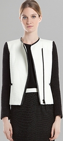 Jacket Verseau - pattern: plain; style: single breasted blazer; collar: high neck; shoulder detail: contrast pattern/fabric at shoulder; occasions: evening, work; length: standard; fit: tailored/fitted; fibres: wool - stretch; sleeve length: long sleeve; sleeve style: standard; predominant colour: monochrome; collar break: high; pattern type: fabric; pattern size: big & light; texture group: woven bulky/heavy