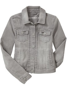 Denim Jacket (Gray Wash) - pattern: plain; style: denim; fit: slim fit; predominant colour: mid grey; occasions: casual; length: standard; fibres: cotton - stretch; collar: shirt collar/peter pan/zip with opening; sleeve length: long sleeve; sleeve style: standard; texture group: denim; collar break: high; pattern type: fabric; pattern size: standard