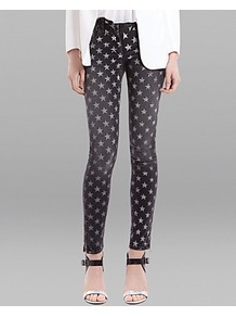 Jeans Pluton Skinny - style: skinny leg; pocket detail: traditional 5 pocket; waist: mid/regular rise; secondary colour: light grey; predominant colour: black; occasions: casual, evening, holiday; length: ankle length; fibres: cotton - stretch; jeans detail: whiskering, dark wash, washed/faded; texture group: denim; pattern type: fabric; pattern size: standard; pattern: patterned/print