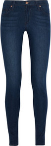Twiggy Low Rise Skinny Jeans - style: skinny leg; pattern: plain; pocket detail: traditional 5 pocket; waist: mid/regular rise; predominant colour: navy; occasions: casual, evening; length: ankle length; fibres: cotton - stretch; jeans detail: whiskering, shading down centre of thigh, dark wash; texture group: denim; pattern type: fabric
