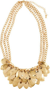 Necklace - predominant colour: gold; occasions: casual, evening, work, occasion, holiday; style: choker/collar; length: short; size: standard; material: chain/metal; trends: metallics; finish: metallic; embellishment: chain/metal