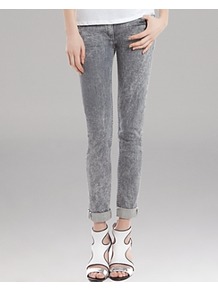 Jeans Parfait - style: skinny leg; pattern: plain; pocket detail: traditional 5 pocket; waist: mid/regular rise; predominant colour: mid grey; occasions: casual; length: ankle length; fibres: cotton - stretch; texture group: denim; pattern type: fabric