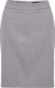 Cutand Sew Skirt - pattern: plain; style: pencil; fit: tailored/fitted; waist: mid/regular rise; predominant colour: light grey; occasions: casual, work; length: just above the knee; fibres: polyester/polyamide - stretch; pattern type: fabric; texture group: other - light to midweight
