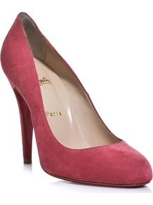 Ron Ron 100mm Suede Shoes - occasions: evening, work, occasion; material: suede; heel height: high; heel: stiletto; toe: pointed toe; style: courts; finish: plain; pattern: plain; predominant colour: dusky pink