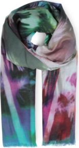Aloha Scarf - occasions: casual, evening, work, holiday; predominant colour: multicoloured; type of pattern: large; style: regular; size: standard; material: fabric; pattern: patterned/print