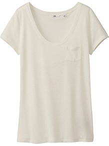 Women Modal Linen Short Sleeve T Shirt 01 Off White - pattern: plain; length: below the bottom; style: t-shirt; predominant colour: white; occasions: casual, holiday; neckline: scoop; fibres: linen - mix; fit: body skimming; sleeve length: short sleeve; sleeve style: standard; texture group: cotton feel fabrics; pattern type: fabric