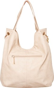 Stud Detail Slouchy Bag - predominant colour: blush; occasions: casual, work; type of pattern: standard; style: shoulder; length: shoulder (tucks under arm); size: standard; material: faux leather; embellishment: zips; pattern: plain; finish: plain